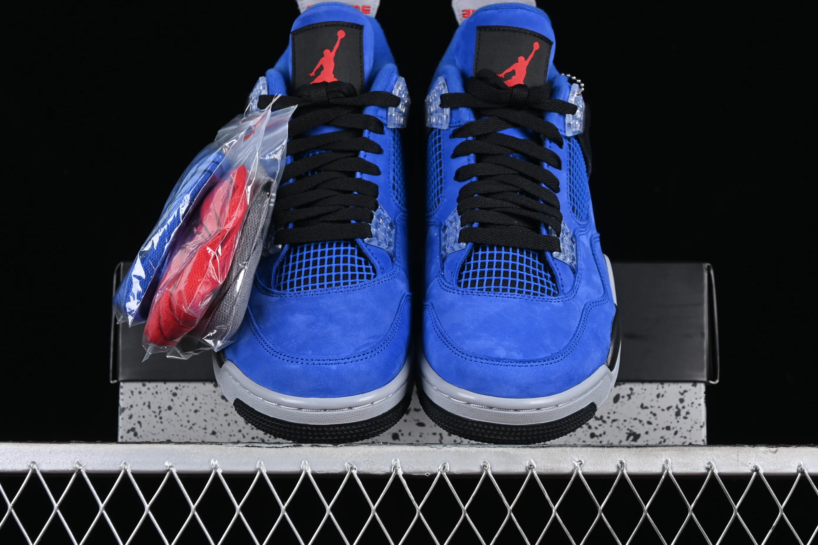 All Categories Air Jordan Jordan Series Basketball Shoes Air Jordan 4 GX Foreign Trade Edition Air Jordan 4 Retro "Eminem Encore" AJ4 Joe 4 Helm Blue Suede Basketball Shoes